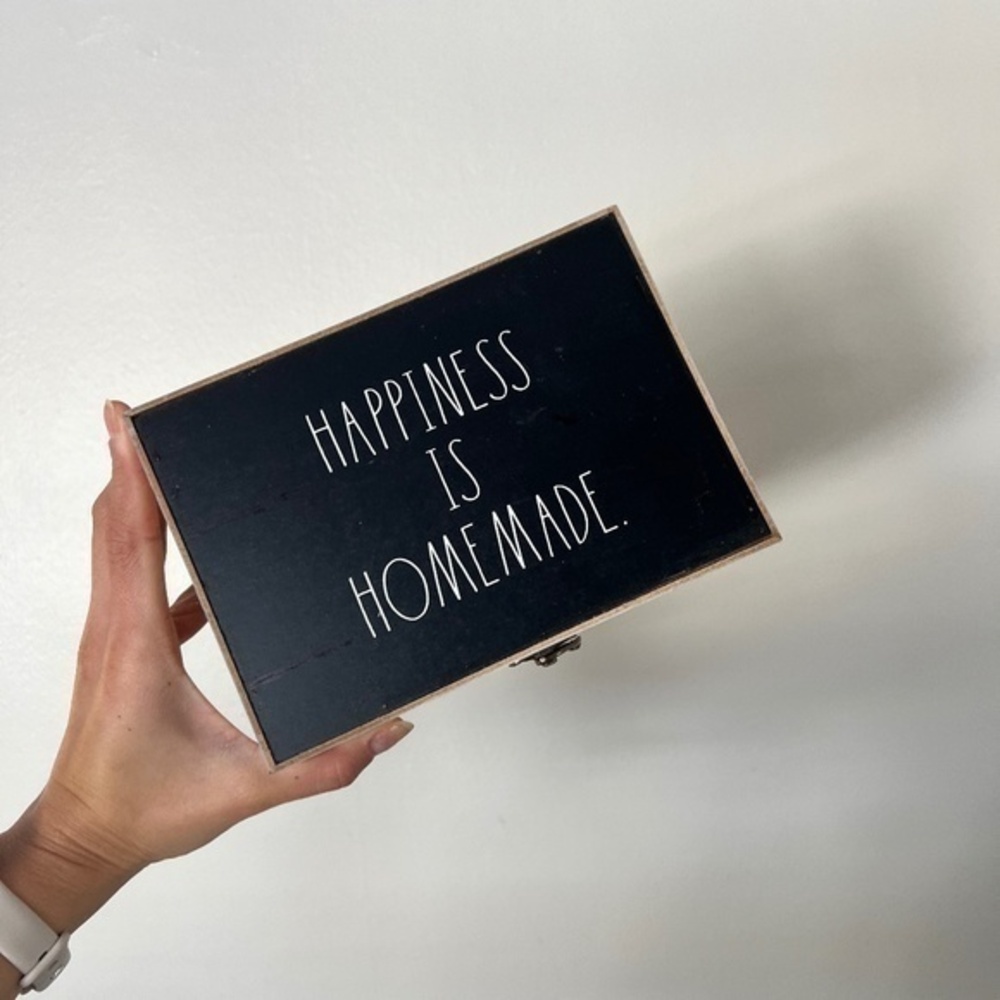 New Rae Dunn Happiness is Homemade Recipe Box